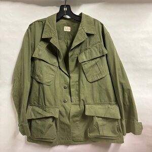 Vintage Khaki Green 60s Military Jacket